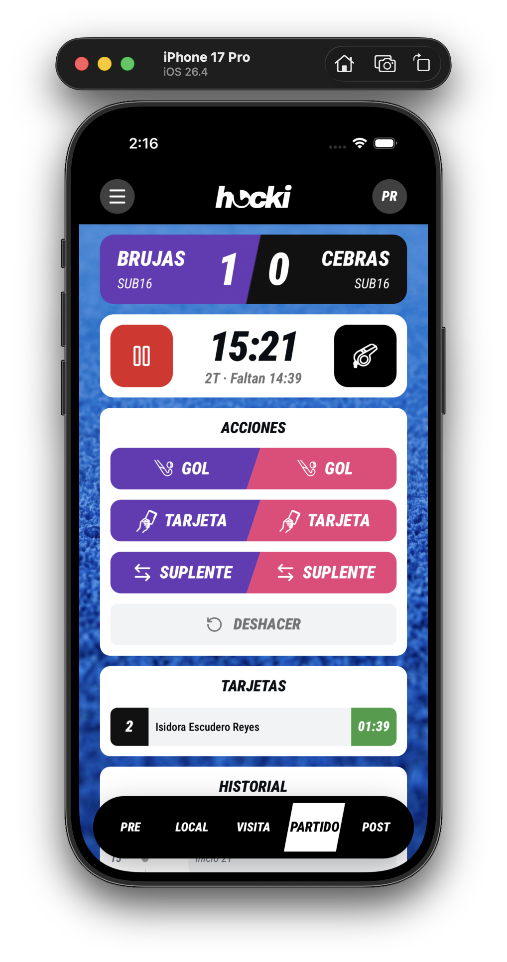 Hocki: Partido